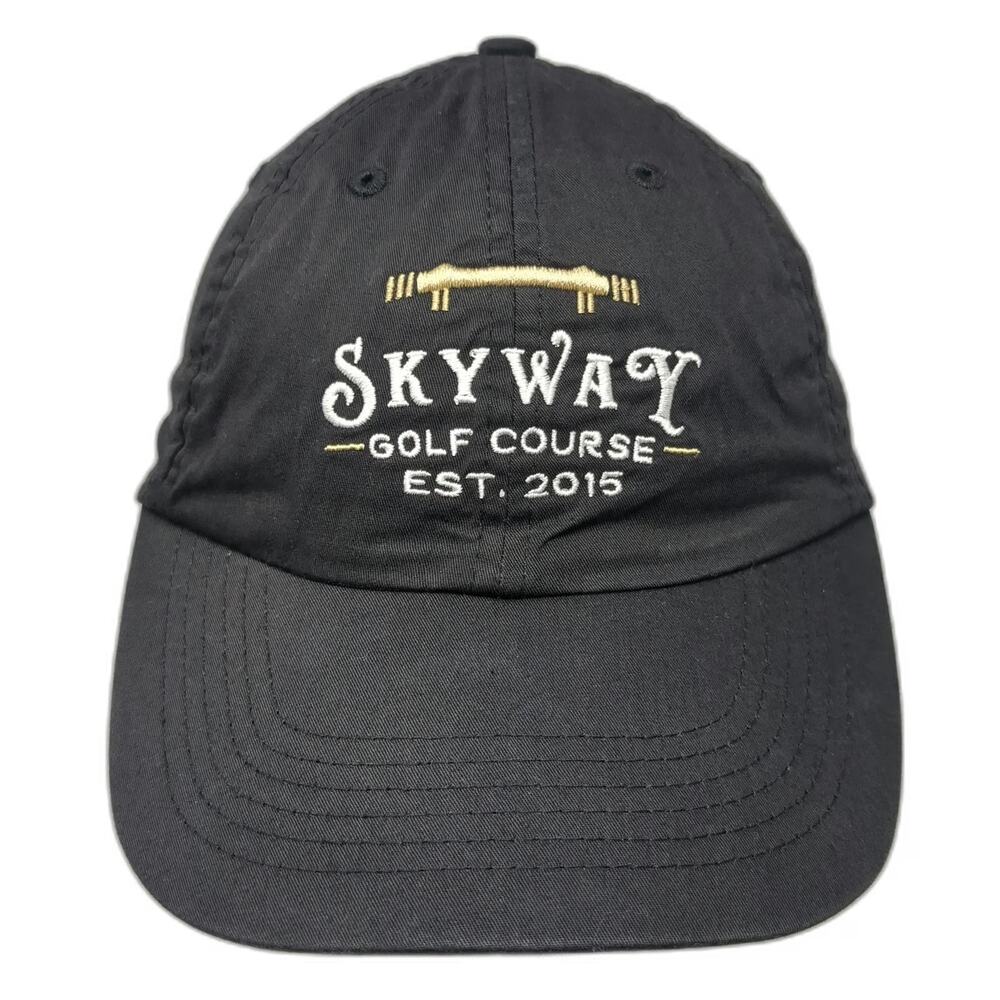 Ouray Baseball Cap Black One Size Skyway Bridge Golf Course Strapback Hat